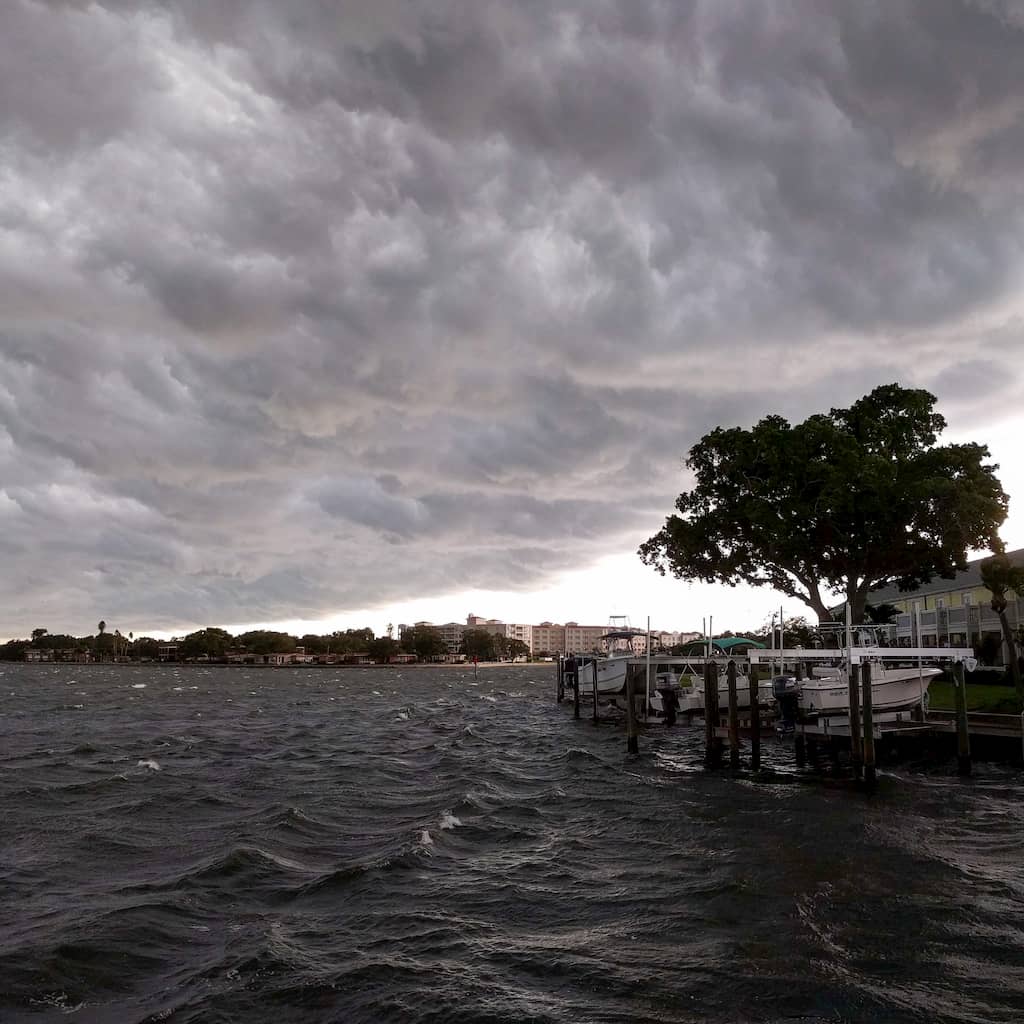Storm clouds over Florida during Hurricane