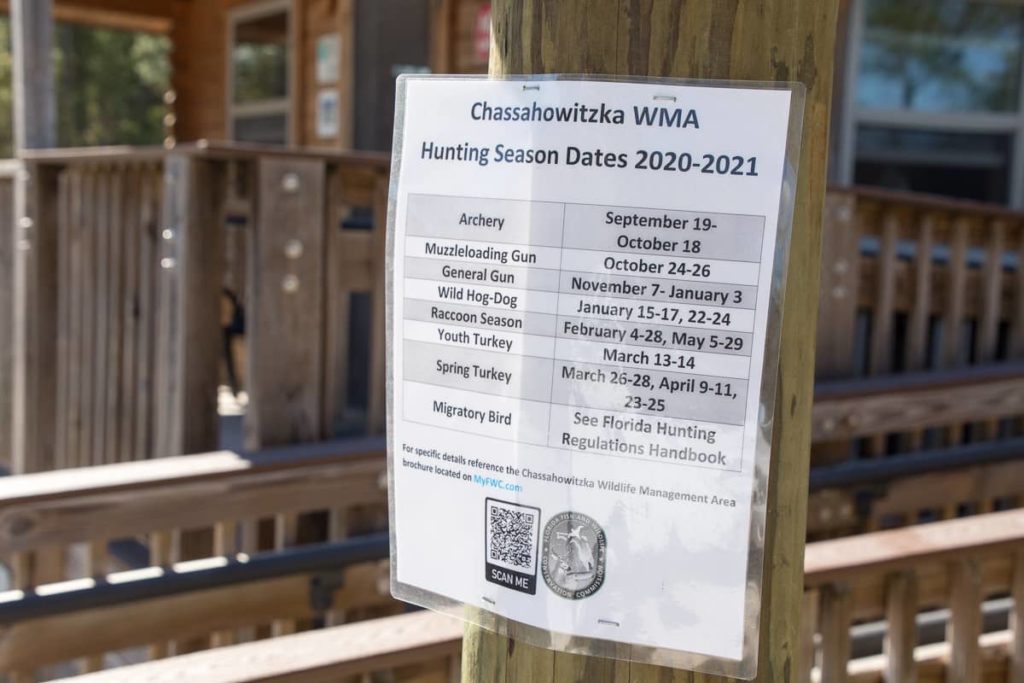 Hunting Season Information, Chassahowitzka WMA