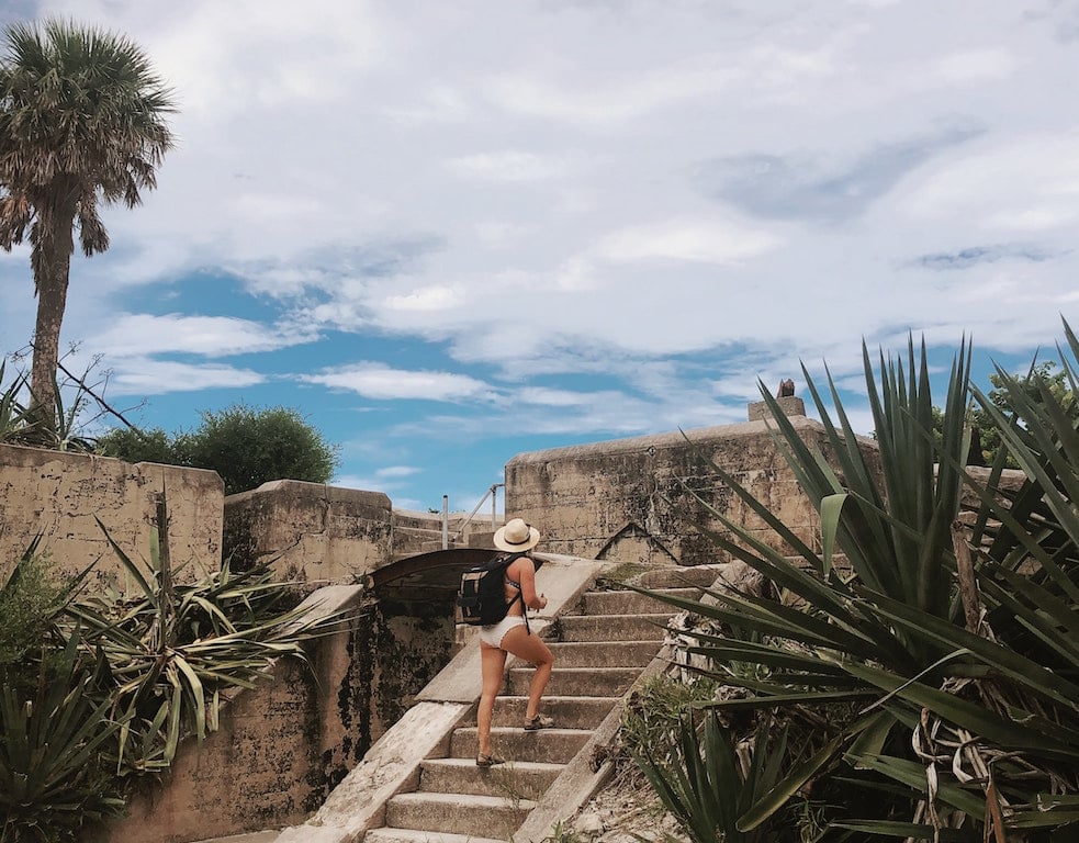 Exploring the ruins of Fort Dade on Egmont Key