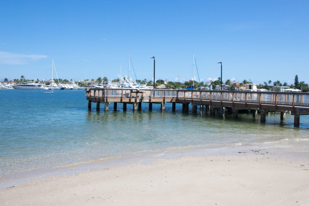 A fishing pier on Peanut Island