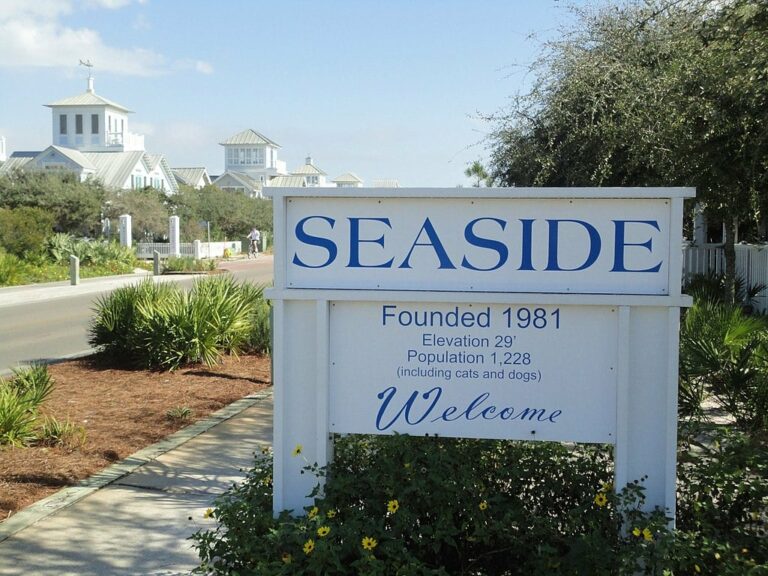 Seaside, Florida town sign