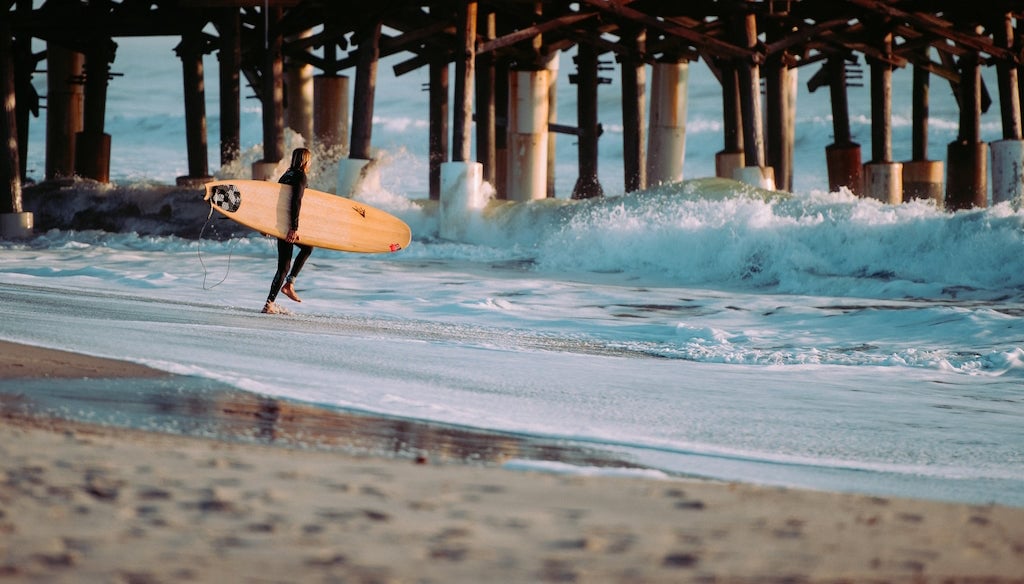 Surfing pier cocoa beach florida