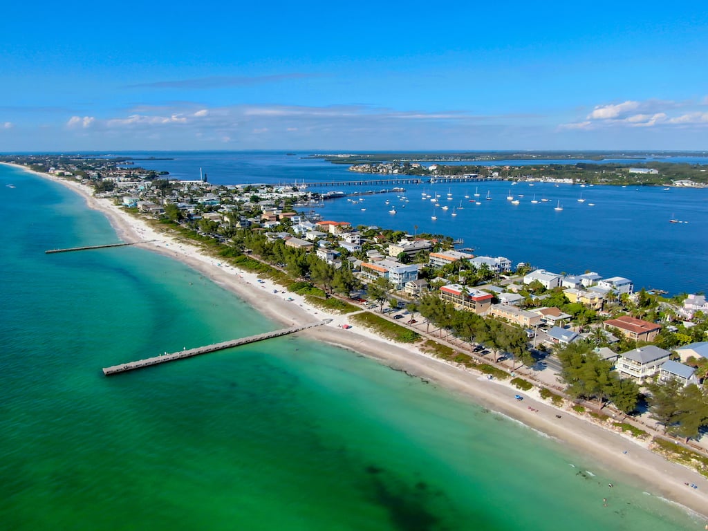 Aerial View of Anna Maria Island, Florida