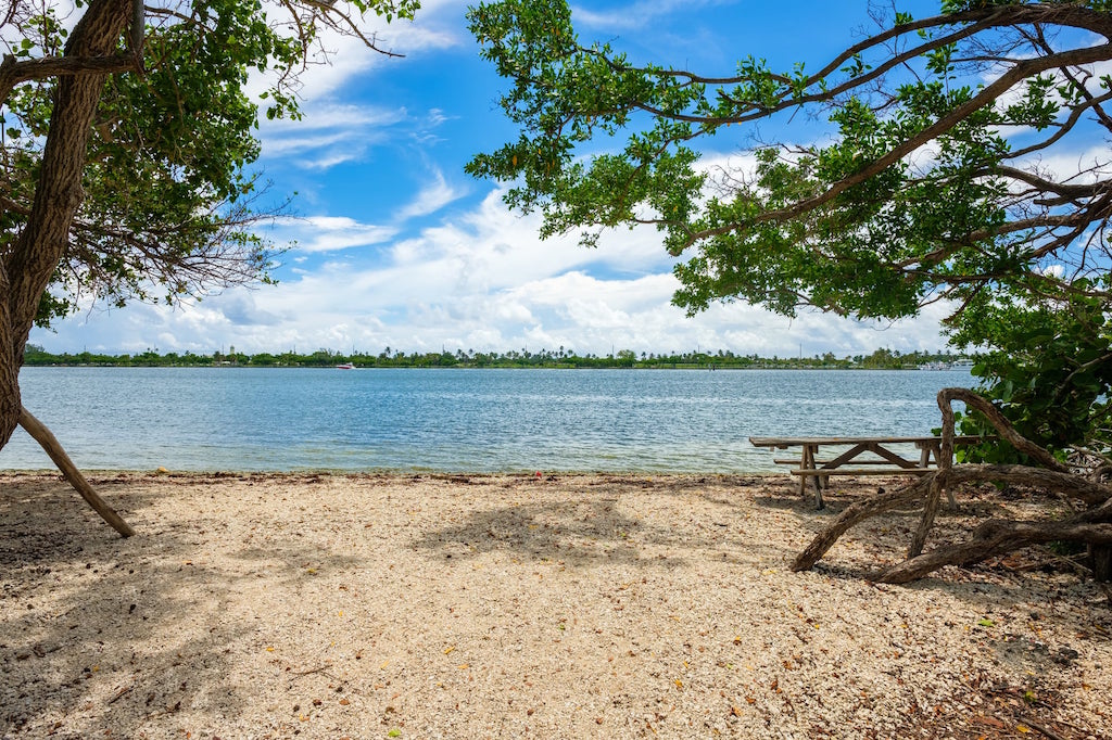 The beach at Oleta River State Park near Miami