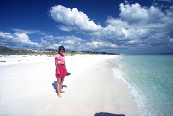 Grayton Beach State Park, Florida woman on beach