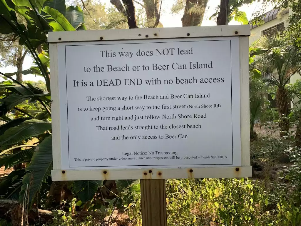 Directions to access Beer Can Island on Longboat Key