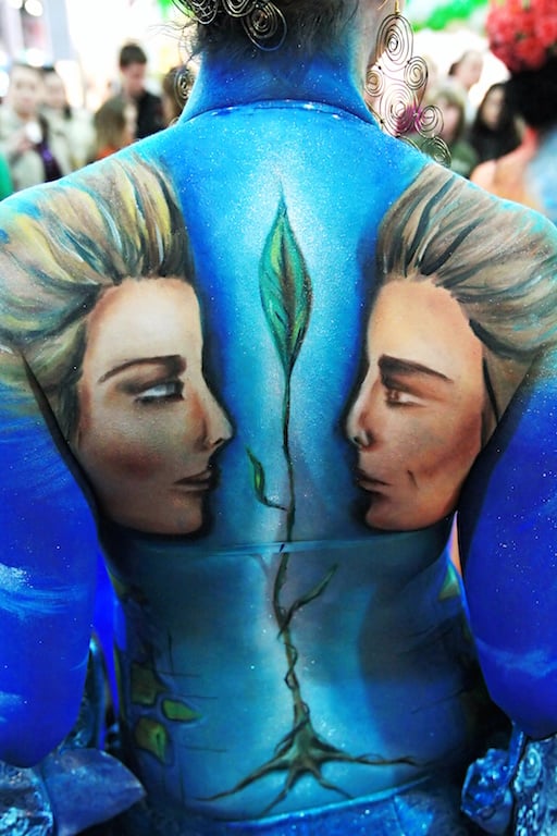 Body painting in Fantasy Fest