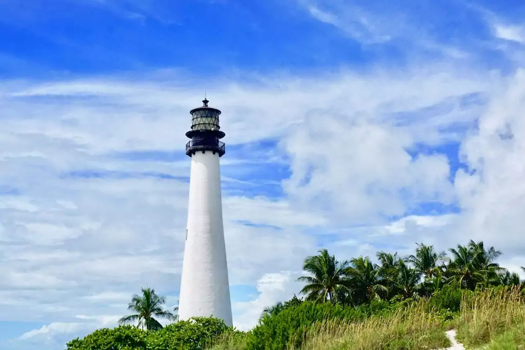 Historic Cape Florida Lighthouse in Bill Baggs Cape Florida State Park near Miami