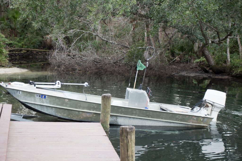 A fishing boat in the Chassahowitzka River