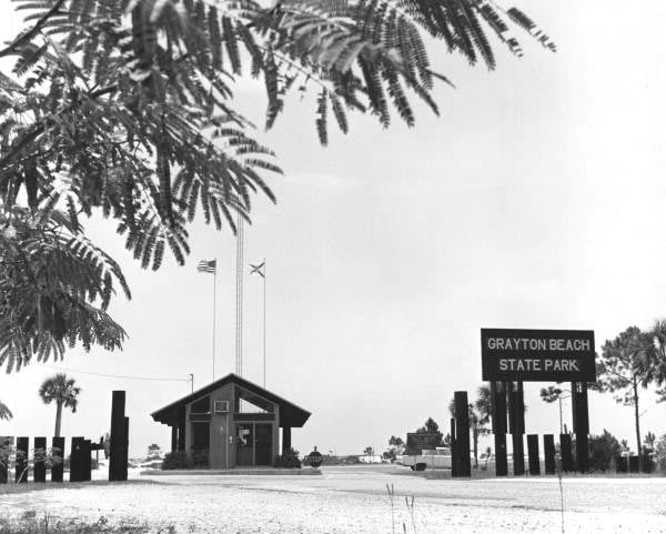 Grayton Beach State Park, Florida ranger station and park entrance