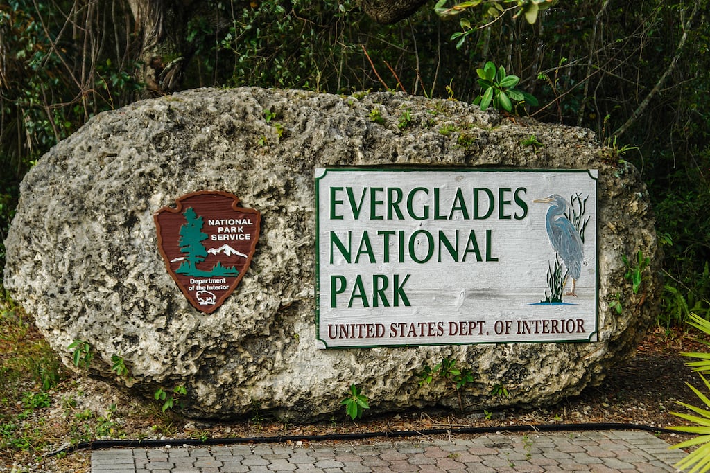 Everglades National Park Entrance in Florida