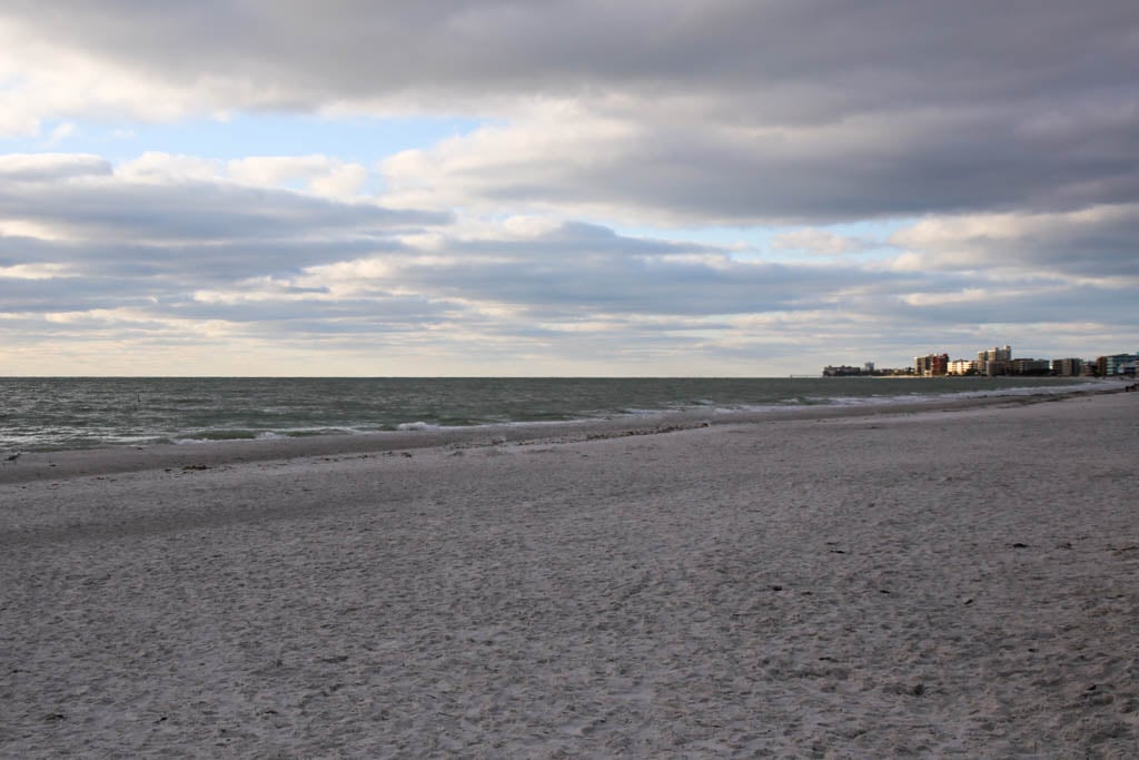 Sandy beach in Madeira Beach, Florida