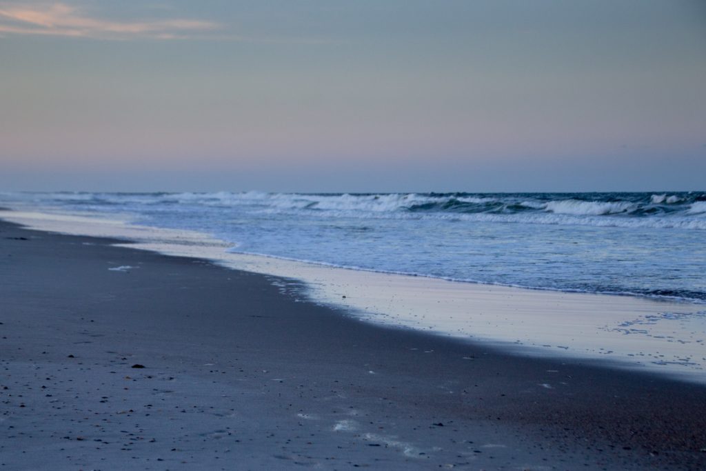 An empty beach on Florida's atlantic coast