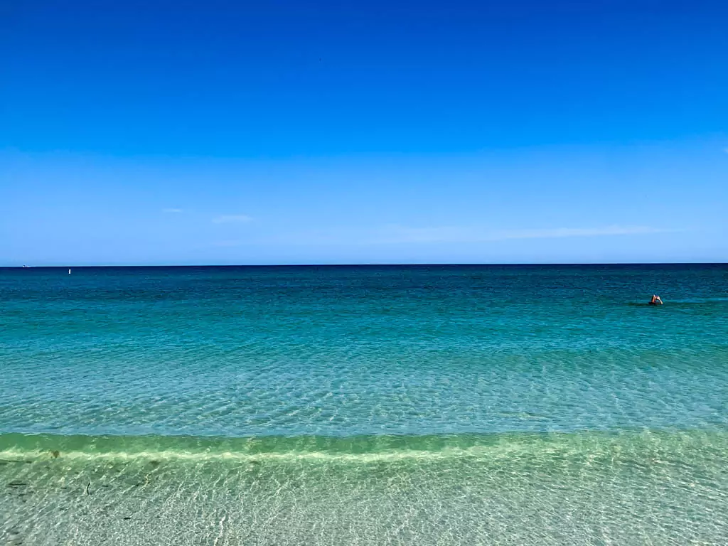 Pass-a-Grille Beach, Gulf Coast, Florida, has some of the clearest water in Florida