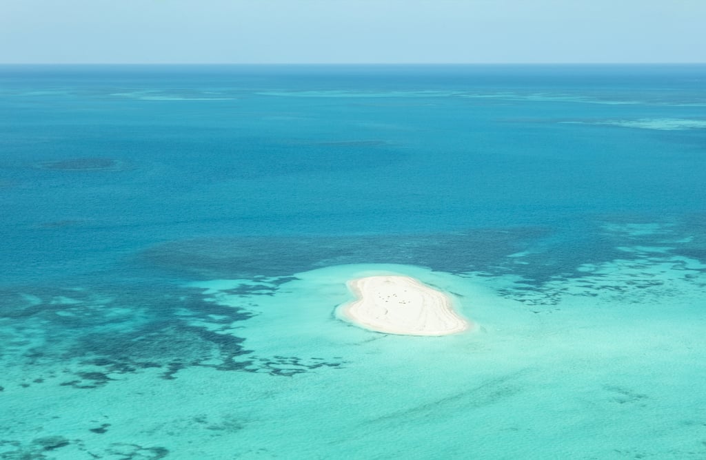 A remote sandbar in crystal clear water near Key West, Florida DP
