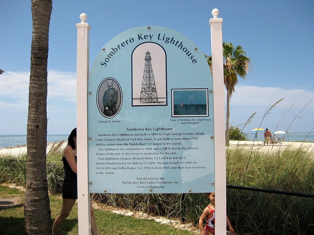 Sombrero Key Lighthouse near Marathon, Florida Keys