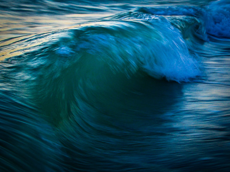 A wave crashing on a Florida beach