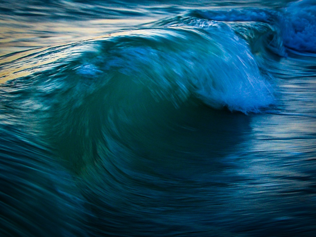 A wave crashing on a Florida beach