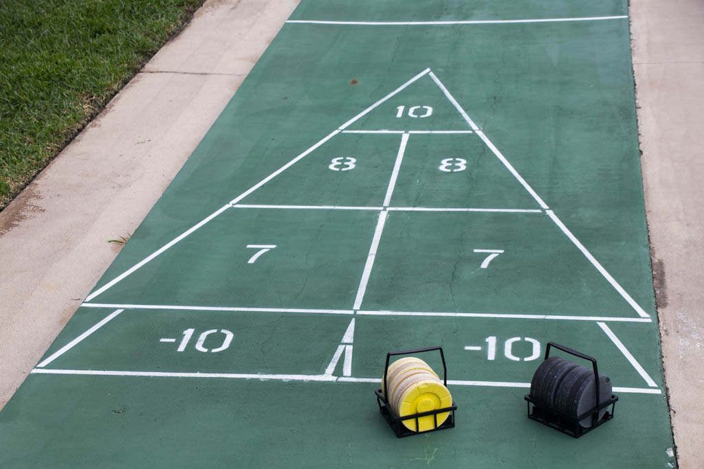 A shuffleboard court in The Villages, one of the best places to retire in Florida